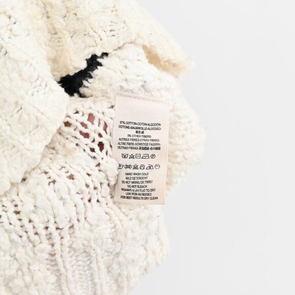 FREE PEOPLE Sweater Womens Size M Songbird Knit VNeck Rugby Stripe Oversized - Picture 7 of 12